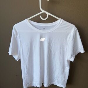 New Balance Classic Cropped White Tee